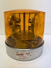 8" AMBER ROTATING LIGHT Caution / Emergency Beacon Grote #7622 Rotator Lamp