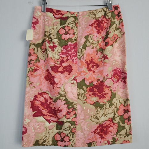 Talbots Falda Lápiz Floral Talla 4P Rosa Multi, Oficina, Ropa Profesional, Nueva - Imagen 5 de 7