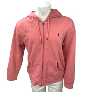 POLO RALPH LAUREN/ジップアップフーディ/XL/ピンク Sweatshirt with zip and hood in pale pink brand POLO RALPH