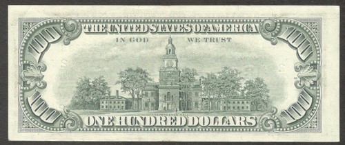 United States of America Federal Reserve Note $100 Dollars Ben Franklin 1974 AU - Picture 2 of 2