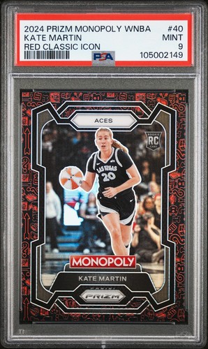 2024 Panini Prizm Monopoly WNBA Red Classic Icon #40 Kate Martin PSA 9