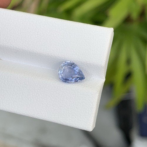 SI 1.60 Carats Blue Color Pear Shape Natural Ceylon Sapphire Gemstone Sri Lanka - Picture 10 of 12