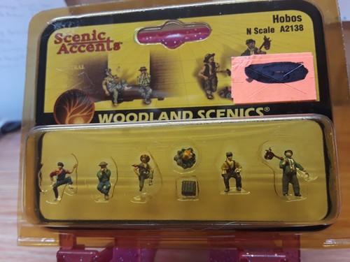 Woodland Scenics N Scale Scenic Accents Figures/People Set Hobos - Picture 2 of 3