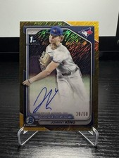 2024 Bowman Draft - Johnny King 1st Chrome Gold Shimmer Auto /50 Blue Jays