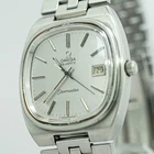 *Vintage 1977* OMEGA Seamaster Cal.1342 Qz Push Crown Date Silver 35mm Mens TV
