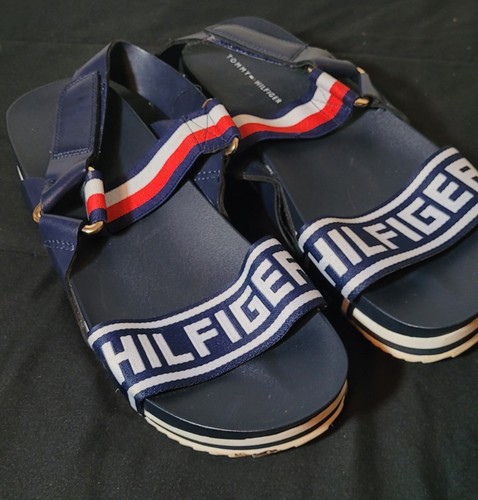 Tommy Hilfiger Women Sandals Blue Size 8 Preowned - Picture 7 of 10