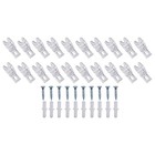 20pcs Plastic Curtain Fixing Hooks Clear for Sheer Curtains and Venetian Blinds