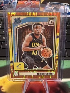 2024-25 Donruss Optic #295 Isaiah Collier Orange Shock #/225 Rated Rookie Jazz
