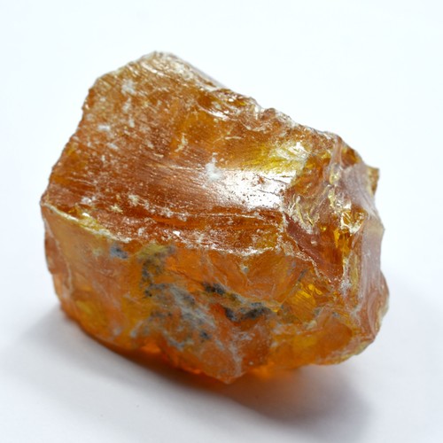 Piedra preciosa natural ámbar naranja sin cortar áspera 500,10 quilates CERTIFICADA para colección - Imagen 5 de 7