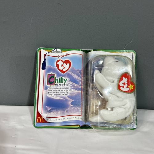 Raro gorro vintage LEGENDS CHILLY THE POLAR BEAR TY Baby McDonald's AU