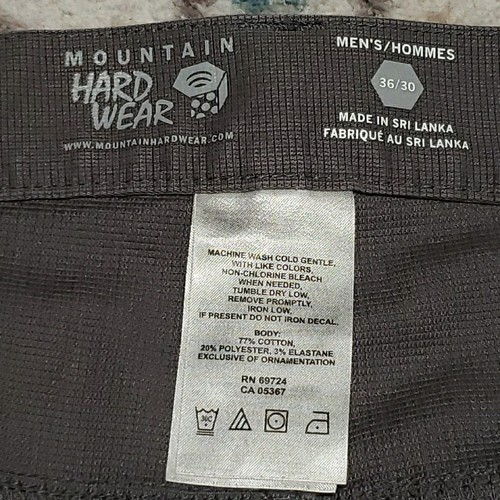 Mountain Hardwear Pants Men's 36X30 Gray Loafer Hiking Climbing Straight Outdoor - Picture 9 of 12