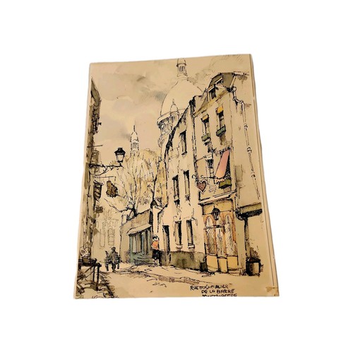 Set Of 3 Jan Korthals Lithograph Paris Street Scenes Realism 1950 Signed Rare - Picture 10 of 22