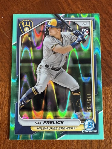 2024 Bowman Chrome #23 Sal Frelick #'d 175/199 Milwaukee Brewers Rookie