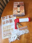 Vintage 1960s Cookie Press, 12 Discs, 8 Icing Tips In Original Box Instructions