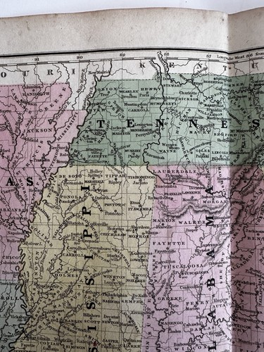 Southern United States Carolinas Georgia Louisiana Arkansas AL 1839 Mitchell map - Picture 5 of 10