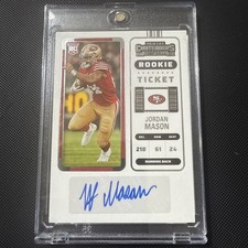 JORDAN MASON 2022 Panini Contenders Rookie Ticket Auto SP RC  #204