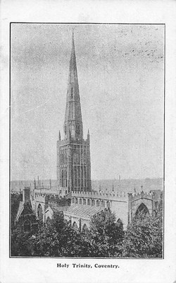 POSTKARTE - WARWICKSHIRE - COVENTRY - HEILIGE TRINITÄT - VERSCHICKT 1909