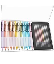 Retractable Gel Pens set 12 Pack Colorful Ink Pastel Stationery New