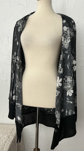 Chaqueta Top MING WANG XL ONE BUTTON GRIS NEGRO MALLA DETALLES Sin Plancha Relajada - Imagen 9 de 18