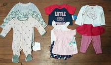 9 Piece Carter's Girls New NWT Lot 0-3 Months Unicorns Hearts Sets