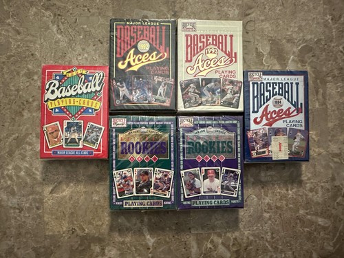 Baseball Aces/Baseball Rookies Playing Cards (Bicycle 1991-1994) - 6 packs Seale - Bild 1 von 14