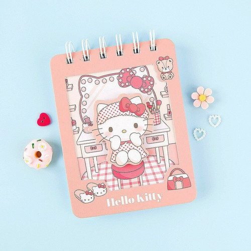 Hello Kitty Spiral 3D Notebook Mini Notepad for Back to School Supplies Office