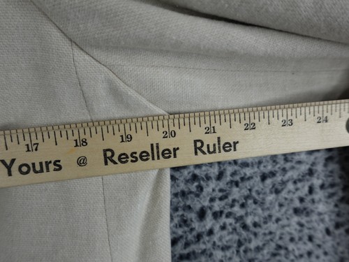 Chaqueta Blazer Express Mujer Beige Talla Grande Un Botón Bolsillo Forrada Ropa de Trabajo - Imagen 7 de 14