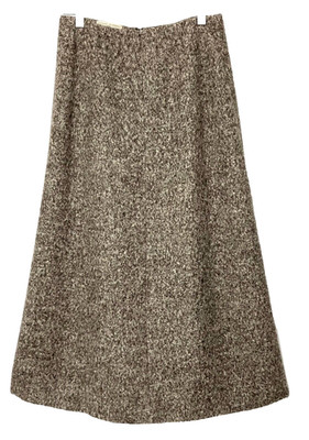 BABY ALPACA BROWN TWEED LONG SKIRT, BERGDOF GOODMAN  EU 44, US 8
