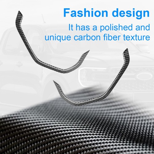 For Ford Ranger 2023-2024 Carbon Fiber Side Fender Vent Grille Cover Trim Strip - Picture 3 of 7