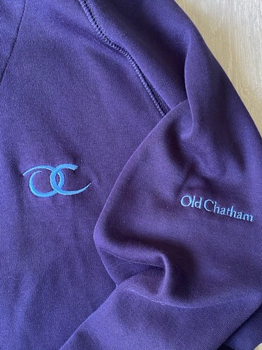 Bobby Jones 1/4 Zip Blue Pullover Shirt OLD CHATHAM GOLF CLUB Size L Pre-Owned - Picture 7 of 9