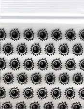 2020 Apple Baggies 100 Mini ZIPPER-SEAL Bags PRINTED Design 2" X 2"(#8 BALL)