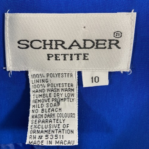 Vintage Schrader Midikleid Petite 10 blau bescheiden Grandmacore Plissee gefüttert - Bild 3 von 11