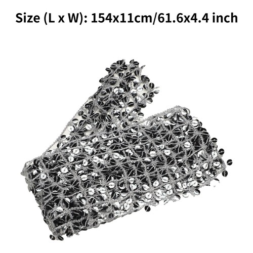 Womens Neckerchief Gift Scarf Decorative Glitter Versatile Shiny Party Sequins - Bild 43 von 52