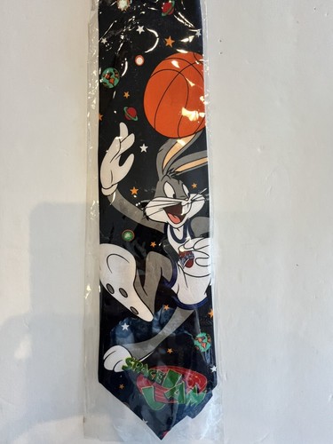 Looney Tunes Tie Space Jam New in Sleeve Vintage NWOT 1996 Bugs Bunny Basketball - Bild 6 von 7
