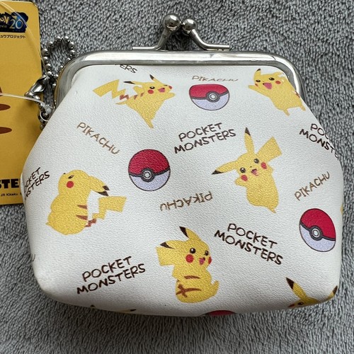 Pokemon Pikachu Mini Geldbörse Coin Case Snap Opening Neu Handtasche mit Verschluss - Bild 2 von 12