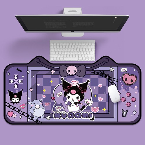 Großes rechteckiges Kuromi My Melody lila Mauspad Tastatur Tisch Teppich Matte rutschfest - Bild 4 von 26