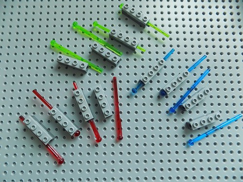 LEGO minifig weapon 4 Spring Shooters and 4 8L Darts 15301 15303 pick your color - Picture 1 of 6