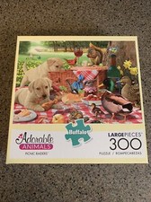 300 Large Piece Buffalo Puzzle Adorable Animals PICNIC RAIDERS Complete