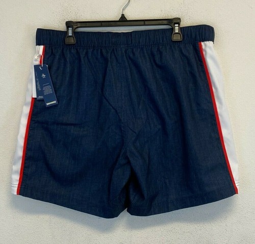 Original Penguin Men's Printed Elastic Waist Volley Swim Short Blue Size XL - - Picture 2 of 3