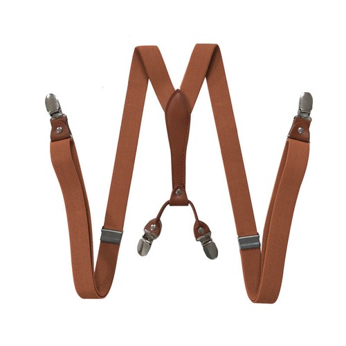 Trouser Braces Strap Belt Y Back Suspenders Leather Trimmed End Men Women Adult - Bild 4 von 30