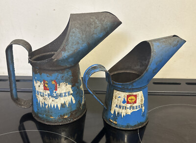 Vintage Shell Pint & Half Pint Frostschutz Ausgießer Kanne Dose