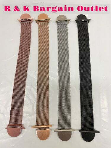 4 ~ Womens Metal Magnetic Mesh Strap Band Apple Watch 1 2 3 4 5 6 7 38mm - 45mm
