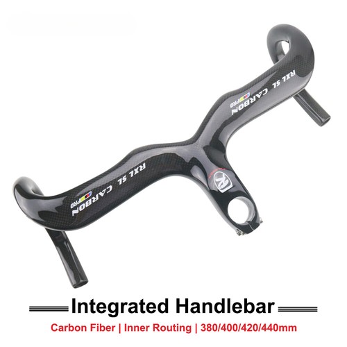 380/400/420/440mm Carbon Road Bike Integrated Handlebar Internal Routing 1-1/8" - Picture 1 of 48