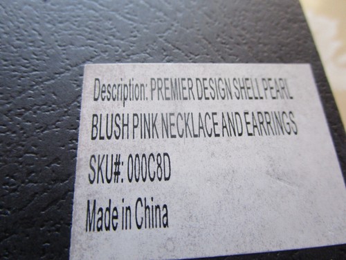 new in box [premier design shell pearl pink necklace and earrings - Picture 6 of 6