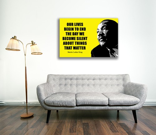 Quadro con cornice Martin Luther King stampa arte da parete su tela PREMIUM zz - Foto 22 di 24
