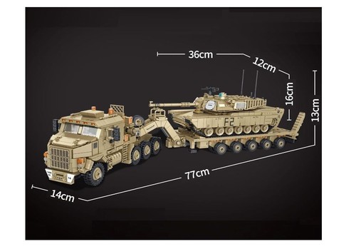 Blocchi di bloccaggio Panlos militare M1070 pianale ribassato con carro armato 628015 Truck Army - Foto 2 di 9