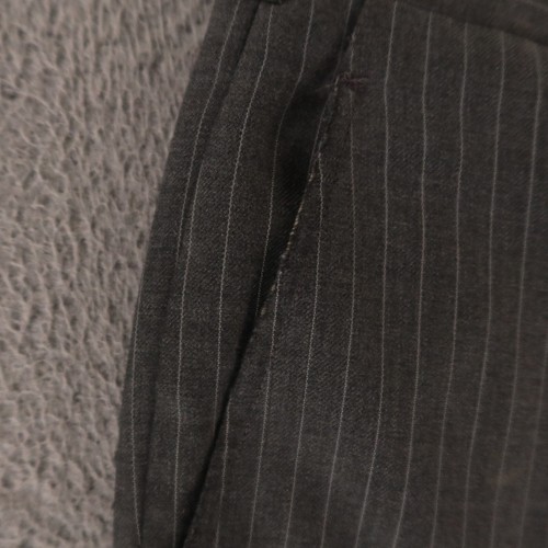 Hart Schaffner Marx Suit XL Gray Marled Pinstripe 100% Wool 40R 34x30 - Picture 19 of 24