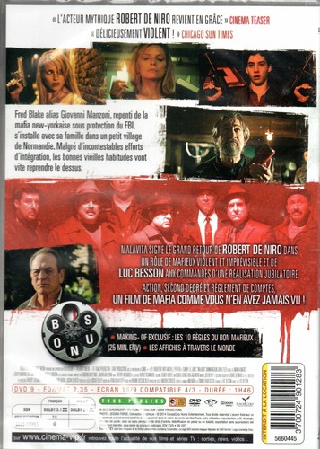 DVD " Malavita " Robert de Niro, Michelle Pfeiffer New Blister Pack - Picture 2 of 2