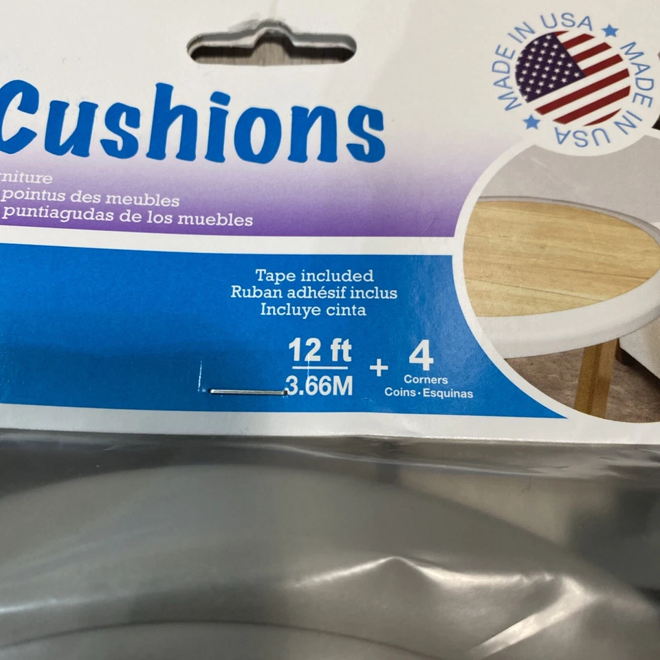 Cojín de mesa | Hecho en EE. UU. | 12 pies + 4 esquinas | Blanco roto | Fu... Foto 3 de 4