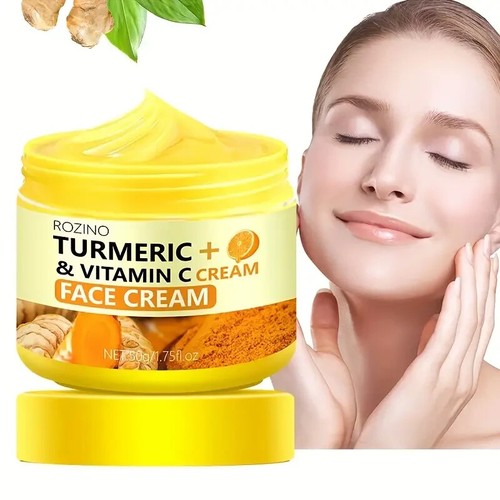 Turmeric Vitamin C Cream Face Firming Collagen Hyaluronic Anti-Wrinkle 1.75 oz